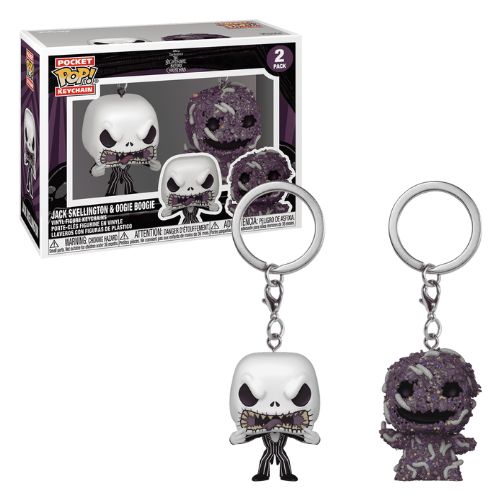 FUNKO POP! The Night Before Christmas – Jack & Oogie Portachiavi 5cm  In box…x12